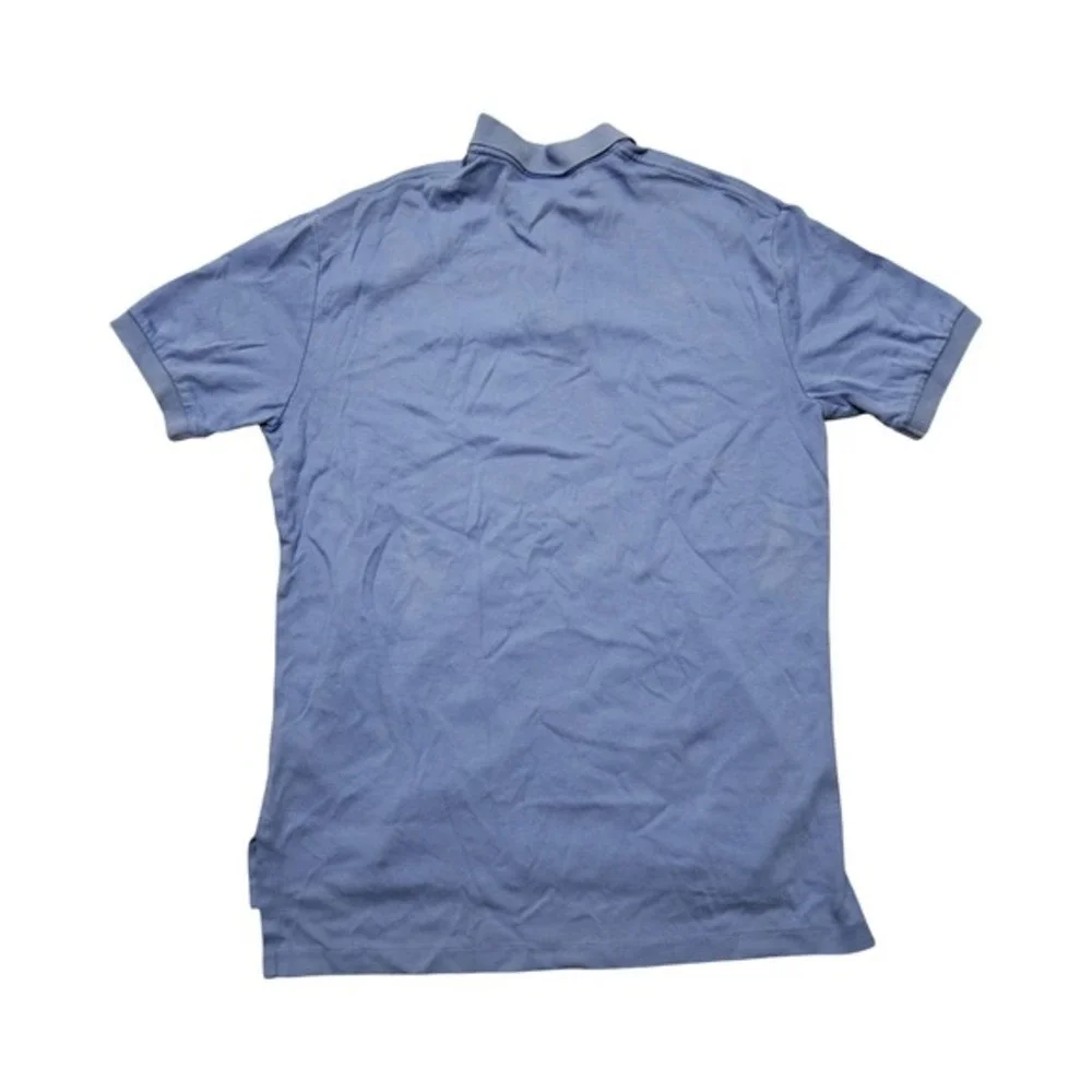 Polo Ralph Lauren Mens Medium‎ Blue Orange Pony Polo Shirt Cotton Classic